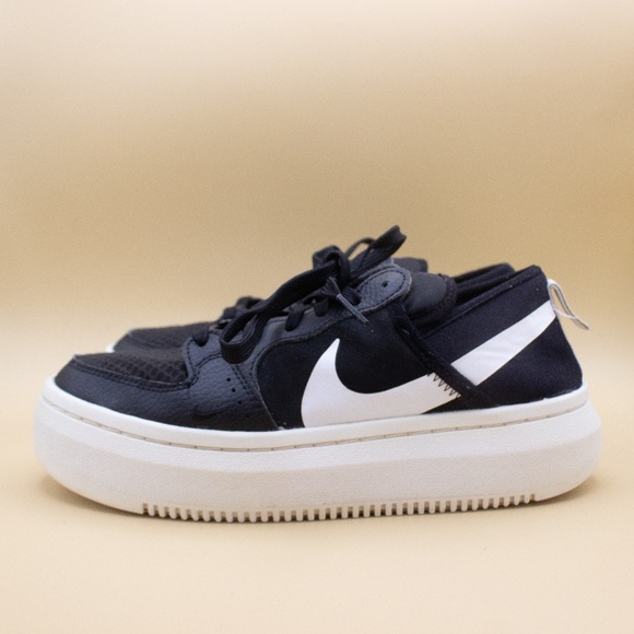 Nike Court Vision Alta TXT Black White Shoes CW6536-001 Women's size 8 - Picture 1 of 9